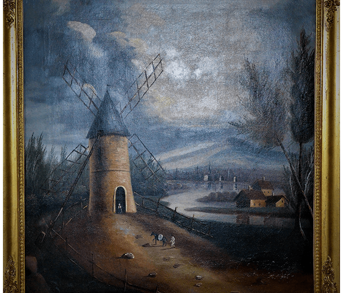 7 - Moulin à vent -Huile sur toile -Après restauration