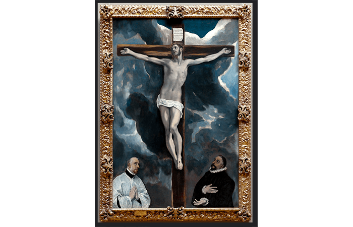El Greco Le Christ en croix adoré par deux donateurs - 1590 - Musée du Louvre Huile sur toile 250x180 -Original-II-1 El Greco Le Christ en croix adoré par deux donateurs - 1590 - Musée du Louvre Huile sur toile 250x180 -Original-II-1